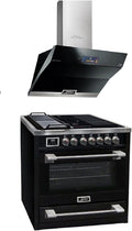 Kaiser Elektroherd, 90 cm, 115 L, Schwarz/Silber, Induktions-Standherd HC 93691 IS, Elektro Standherd mit Induktionskochfeld