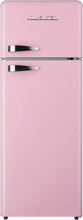 Wolkenstein Kühl-Gefrierkombination, 211 Liter, 39 Liter, Rosa, Retro Kühl-Gefrier-Kombination Pink Glanz GK212.4RT SP