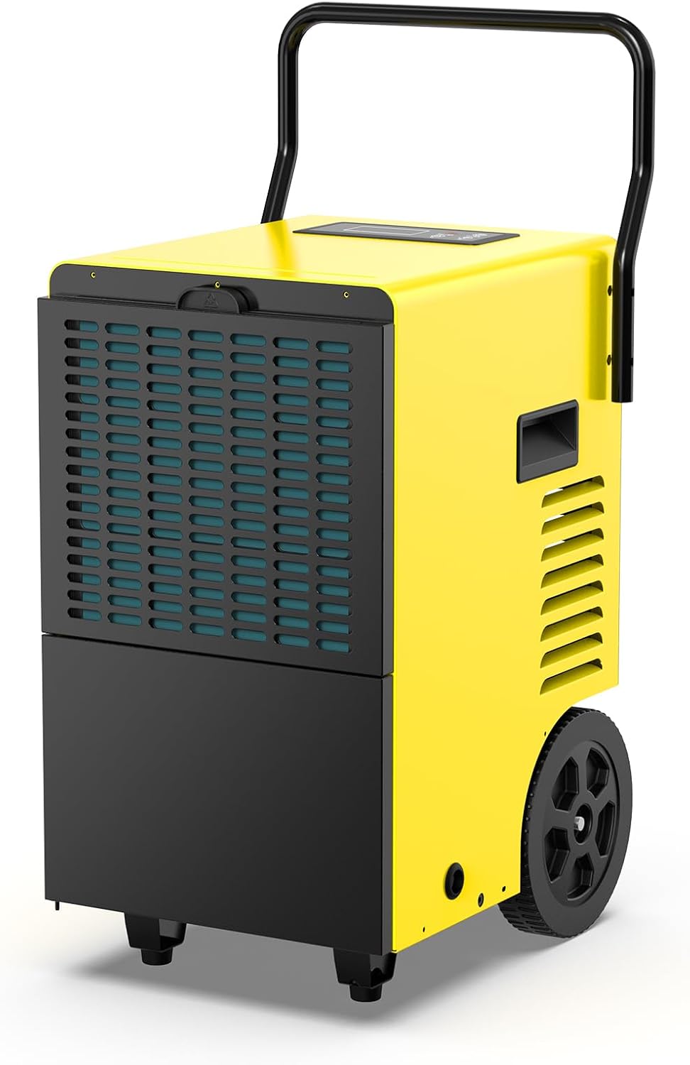 DAHTEC Luftentfeuchter, 150 m, 380 m, 50 L, 7 L, Gelb/Schwarz, Bautrockner Keller /Tag - Fläche ²/ ³ - 24Hr Timer