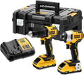 DEWALT Akkuschrauber, 18 V, 3 Ah, Schwarz/Gelb, DCK2062L2T-QW - KIT XR = DCD709 Taladro Percutor + DCF809