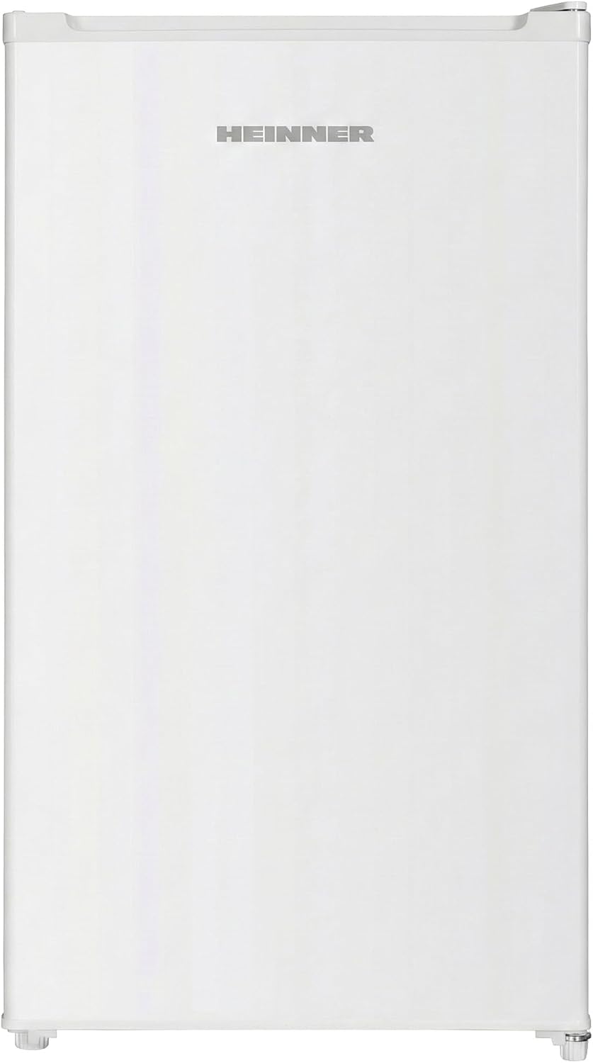 HEINNER Kühlschrank, 90 L, Weiß, HF‑HM90E++, Kompakter, Nutzinhalt, Mechanische Temperaturregelung, LED‑Innenbeleuchtung