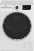 Beko Wäschetrockner, 8 kg, Weiß/Schwarz, B3T422391, Frontlader Wärmepumpentrockner, 15 Programme, Sensortrocknung