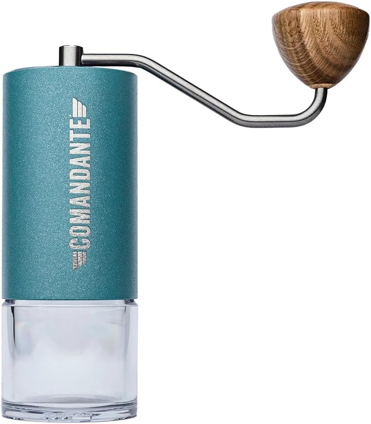 Comandante Manuelle Kaffeemühlen, Blau/Silber/Braun, Kaffeemühle C40 MK4 Nitro Blade, Alpine Lagoon, Silber, Braun