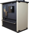 Nana IF Kaminofen, 7.7 kW, Elfenbein/Schwarz, EEK A+ Verso CS Plus Küchenofen Holzherd - Ivory