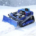 AIWEIYA Mähroboter, 21,6 Zoll, Blau/Schwarz, Rasenmäher für Raupen, ferngesteuert, 4 × 4, Hybrid, Benzin-Elektro