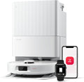 roborock Saugroboter, Weiß, Qrevo Serie mit Wischfunktion&Hebarem Wischmopp, 8000Pa Saugkraft(verbessert von Qrevo S)