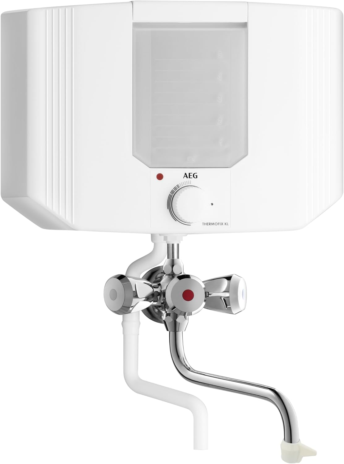 AEG Wassererhitzer, 5 Liter, Weiß/Chrom, Kochendwassergerät Thermofix KL, Kunststoff, Dreigriff-Füll- und Ablaufarmatur