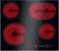 Bomann Kochfeld, 6600 W, Schwarz/Rot, ® Autarkes, 4 Zonen, Autark mit Slide Control & Timerfunktion, Kochplatte mit 9 Stufen