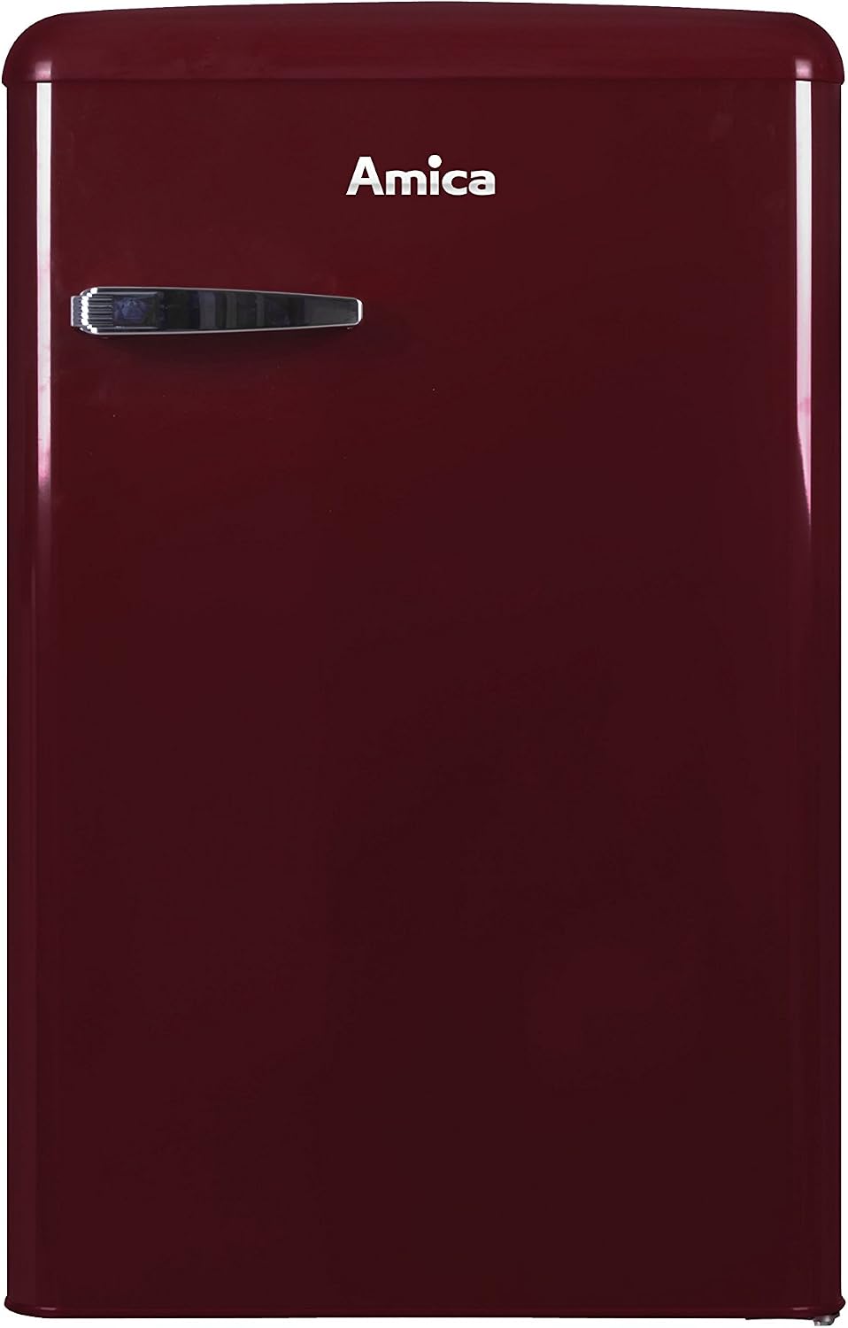 Amica Kühlschrank, 88 cm, 55 cm, 62 cm, Weinrot, KS 15611 R Retro mit Gefrierfach / Wine Red / (H) x (B)