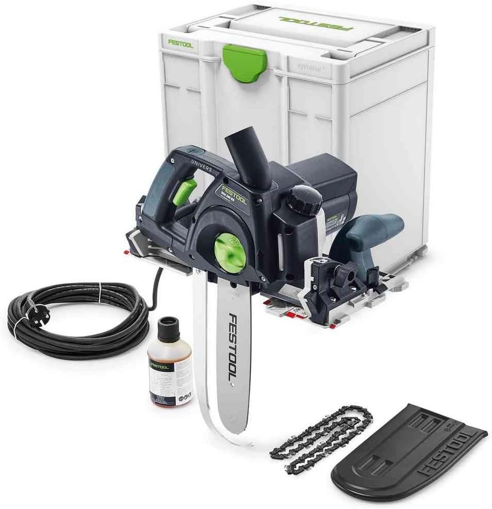 Festool Elektrowerkzeug, schwarz/grün/weiß, Schwertsäge SSU 200 EB-Plus UNIVERS (mit Sägekette, Kettenhaftöl, Anschlusskabel