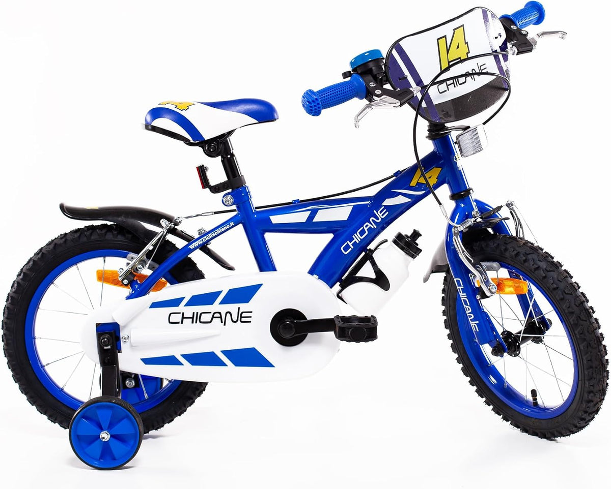 SCH Fahrrad, 14 Zoll, Blau/Weiß, Chicane, Kinder, Blau