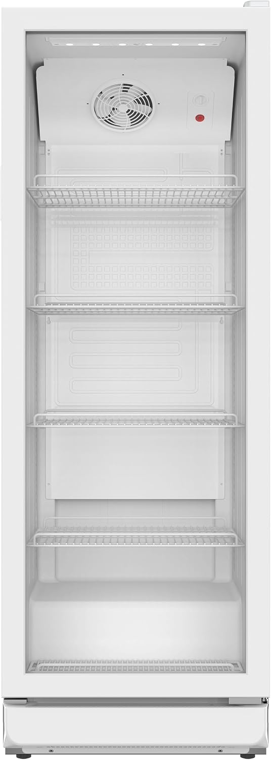 SCHOEPF Getränkekühlschrank, 300 L, 169 cm, Weiß, Kühlschrank mit Glastür - - gewerblicher - Umluft