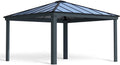 Palram Carports, 425 x 425.5 cm, Anthrazit/Blau, Canopia by Carport Bausatz Colorado 14x14 Doppelcarport