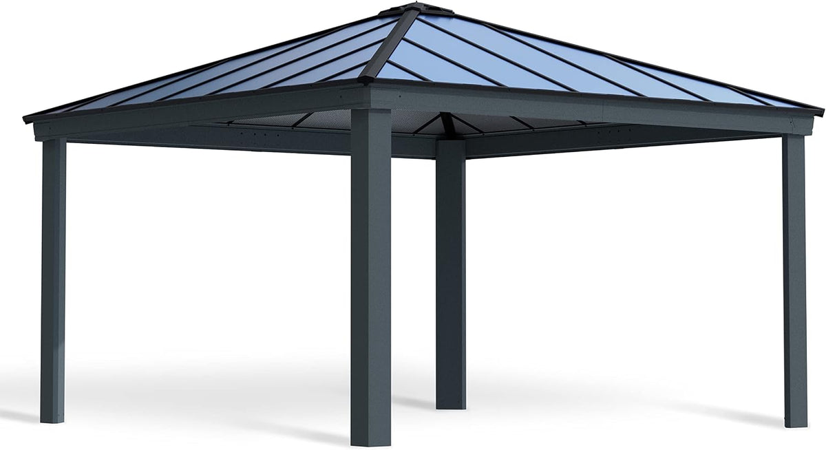 Palram Carports, 425 x 425.5 cm, Anthrazit/Blau, Canopia by Carport Bausatz Colorado 14x14 Doppelcarport