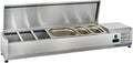 GastroHero Buffetschrank, Silber, Kühlaufsatz VRXH1500/330SS, 7 x GN 1/4, Edelstahl, Kühlaufsatz für Gastronomie