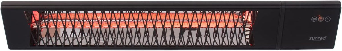 Mi-Heat Heizstrahler, 2500 W, Schwarz, Smart Diamond Infrarot Terrassenstrahler