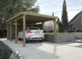 Weka Carports, Grün, Flachdach-Einzelcarport 617 Gr.2