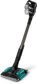 Philips Staubsauger, schwarz/türkis, Series 8000 Aqua Plus Kabelloser, Wischer und Hand mit 360-Grad-Saugdüse, bis zu 80 Minuten Laufzeit (XC8347/01)