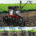BRAST Motorhacken, 5,15 kW, 1,9 kW, 85 cm, Schwarz/Rot/Silber, Motorhacke Gartenfräse Benzin, 6PS)- (7PS), 25- Arbeitsbreite