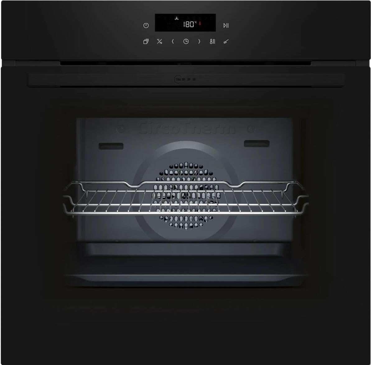 Neff Backofen, Graphitgrau, B2CCJ7BK3, LED Touch Control, 3D Heißluft, 7 Beheizungsarten, Air Fry und Air Fry-Backblech