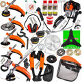 Bastionshop Rasentrimmer, Orange/Schwarz/Silber, Benzin Motorsense, 2KM/5, 2 PS - Motorsense mit Luftgekühlter 2-Takt-Motor