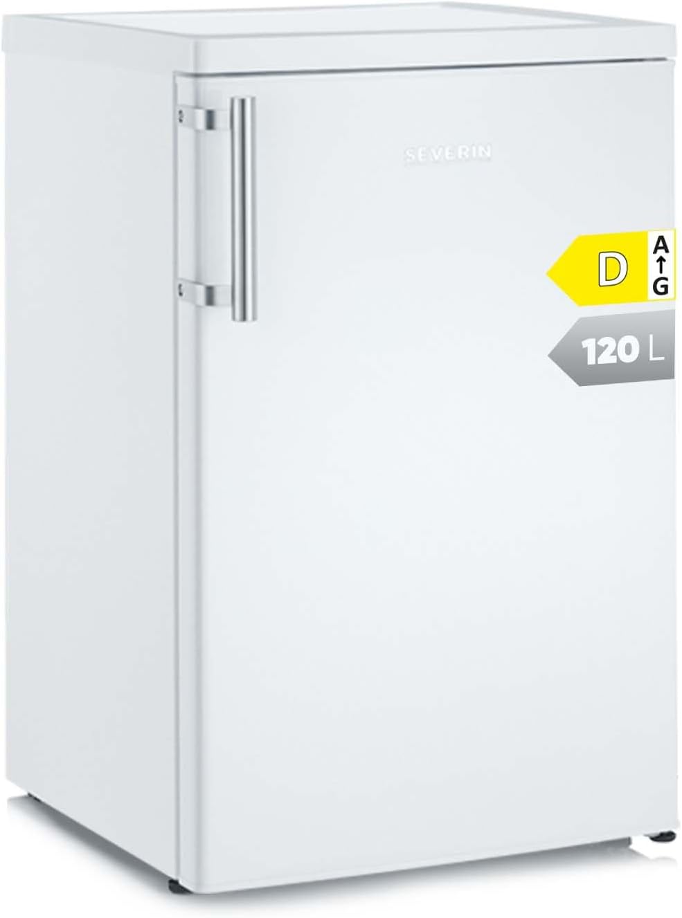 SEVERIN Kühlschrank, 41 dB, 120 L, Weiß, Vollraum, inkl. moderner LED Beleuchtung, 2 x höhenverstellbare Abstellflächen