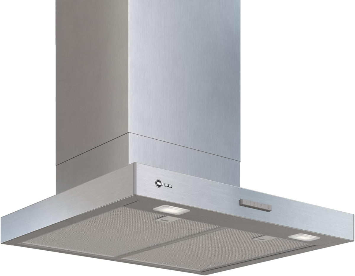 Neff Dunstabzugshaube, max. 67 dB(A), 60 cm, Metall, D65BCC2L0, Wandesse breit, Made in Germany, Abluft oder Umluft
