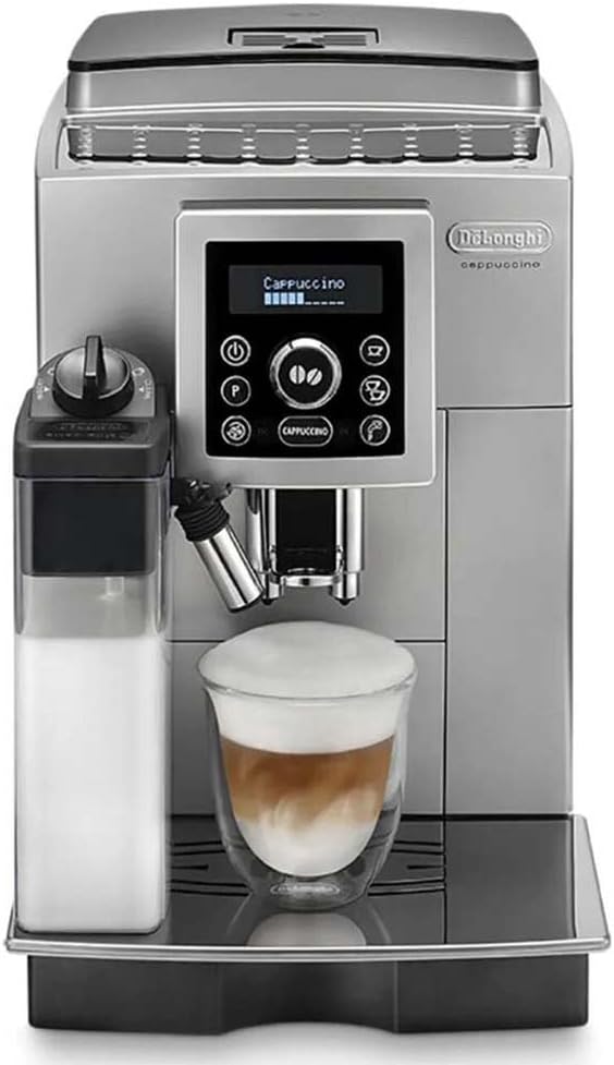 De'Longhi Kaffeevollautomat, 15 bar, 1,8 l, Silber/Schwarz, ECAM 23.460.SB ( Druck, Automatik-Cappuccino-System