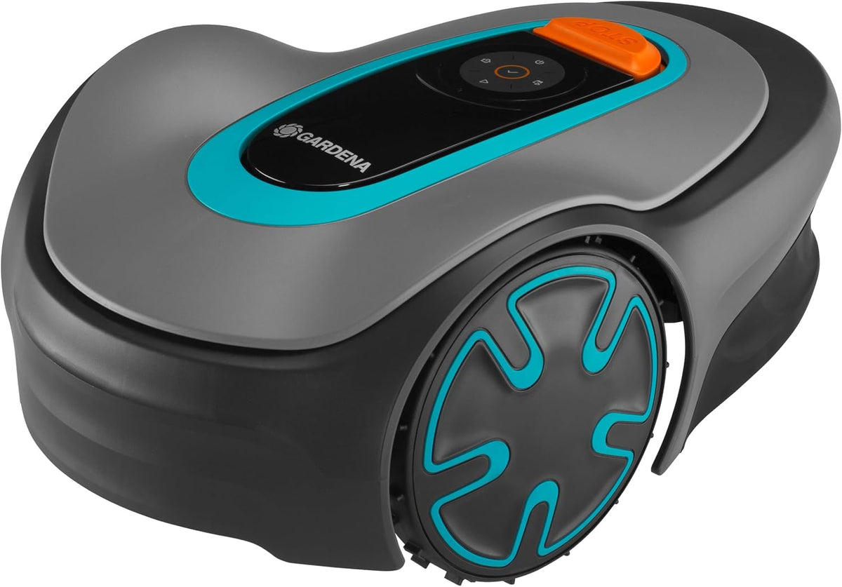 Gardena Mähroboter, 350 m, Grau/Schwarz/Blau/Orange, SILENO minimo ² exklusiv für Amazon: intelligenter, mit Bluetooth App programmierbar (15208-47)