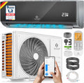 KESSER Klimaanlage, Schwarz/Weiß, ® SET Split - mit WiFi/App Funktion Klimagerät - Kühlen, Kältemittel R32 - Fernbedienung