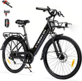 Cyseekin Fahrrad, 4,4 Zoll, 26 Zoll, 499,2 Wh, 250 W, Schwarz, Bike, S10 E Bike Herren, Elektro für Erwachsene mit Motor 48 V Akku