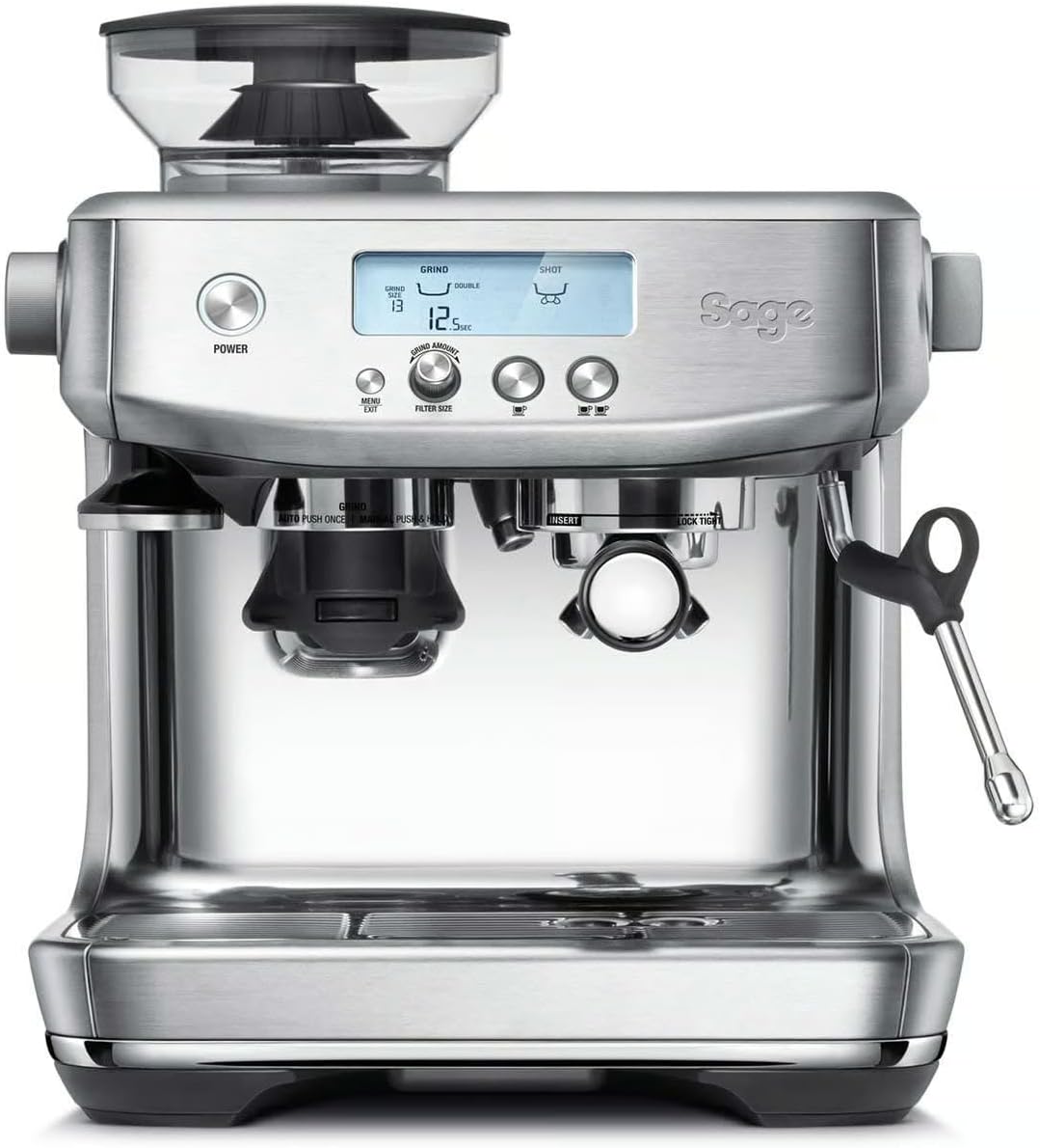 Sage Milchaufschäumer, Edelstahl, Appliances Barista Pro Espressomaschine und Kaffeemaschine, Siebträgermaschine