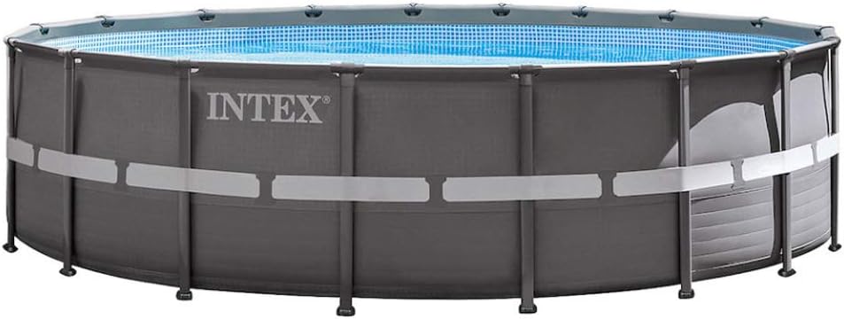 Intex Stahlrahmenpool, 732 x 132 cm, grau/blau, Swimming Pool Ø Frame Pool Set Ultra Rondo XTR 26340