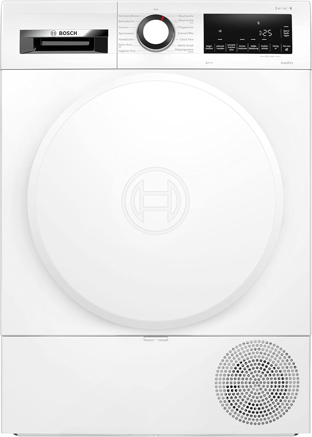 Bosch Wärmepumpentrockner, 8 kg, Weiß, für Wäsche, Serie 6, 97 kWh pro Jahr, Auto Dry, Anti Vibration-Design, Sensitive Drying-System