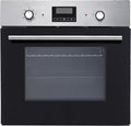 PKM Backofen, 54 Liter, Schwarz/Silber, Einbau F7-2 Digi, Garraum, Digital Display, Timer Funktion, 8 Funktionen