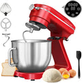 CHEFREE Knet- & Rührmaschinen, 1800 W, 7 L, Rot, Knetmaschine Profi Küchenmaschine, Schüssel mit 3 Rührwerkzeuge