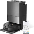 roborock Saugroboter, Schwarz, Qrevo mit Wischfunktion Absaugstation 5500 Pa Saugkraft, 3D-Kartierung, Entleerung