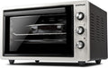 G3 Ferrari Mini-Öfen, 1400 W, 37 L, Silber/Schwarz, G10153 Heißluftofen, bis 300 °C, 5 Backmodi, Doppelglas-Tür