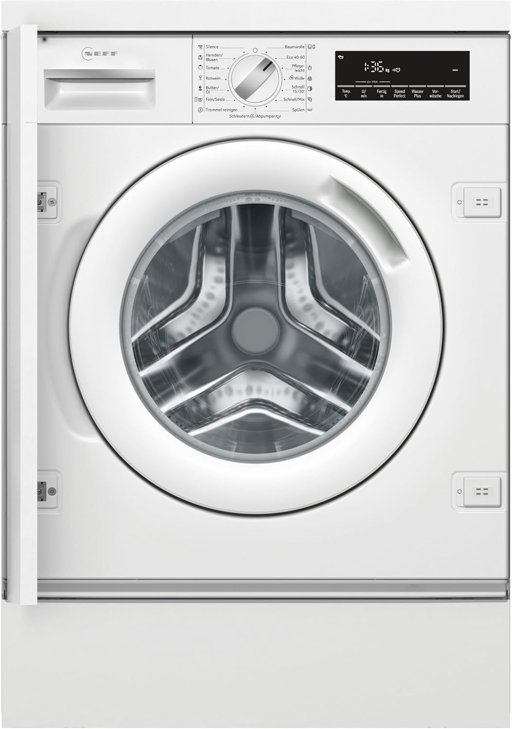Neff Waschmaschine, 8 kg, Weiß, W6441X1, Vollintegrierbarer Waschvollautomat, 1400 UpM, Made in Germany, Efficient Silent Drive
