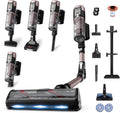 Rowenta Staubsauger, Schwarz/Rosa, X-Force Flex 16.60 kabelloser Akku, Extreme Saugkraft, 315 Air Watt, LED-Beleuchtung