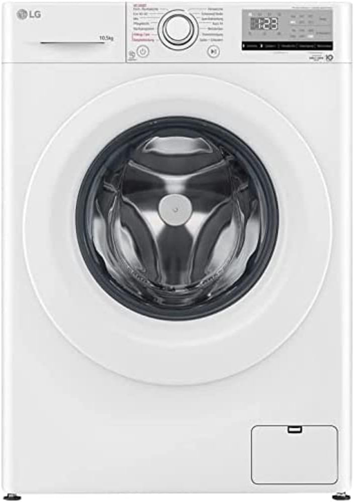 LG Waschmaschine, 62 x 60 x 85 cm, 10,5 kg, Weiß, F4WV31X3G, Klasse B, Frontlader-, 1400 U/min, AI Direct Drive