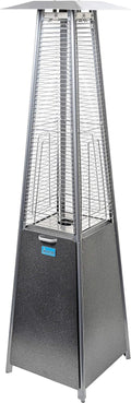 ACTIVA Heizstrahler, Silber/Schwarz, Terrasse Pyramide Cheops II I Premium inkl. Duran Schott