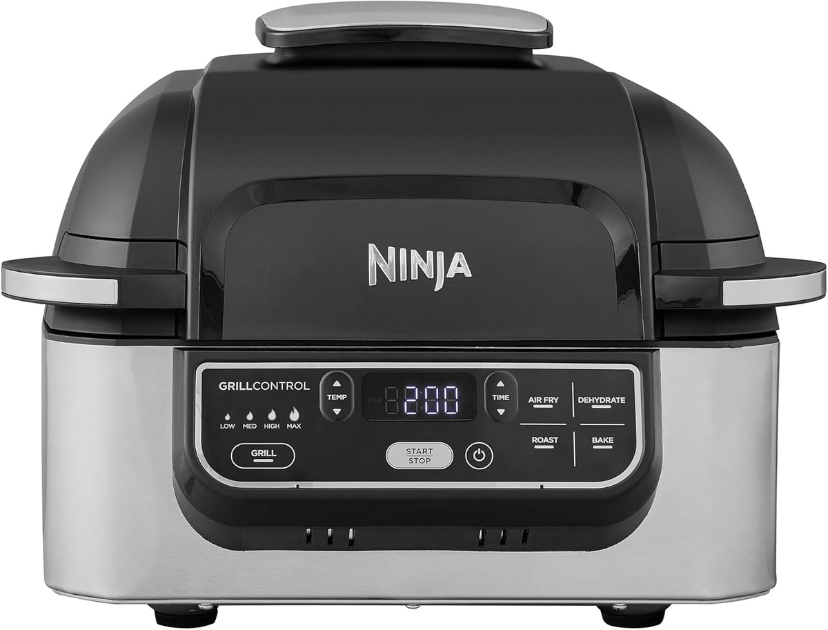 Ninja Heissluftfritteuse, 5,7 L, Schwarz/Silber, Foodi Grill & Airfryer, Heißluftfritteuse, Air Fryer, spülmaschinenfeste Teile