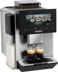 Siemens Kaffeevollautomat, Silber/Schwarz, EQ900 plus, farbiges 6.8'' TFT-Display, autom. Reinigungsystem via Kartuschen