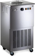 Musso Eismaschine, Silber, Club Zara Professional Eiscreme-Maschine, Schnelles Einfrieren ohne Vorgefrieren, Stabil Italienische mit Rädern