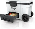 Ninja Kühlschrank, Weiß/Schwarz, FrostVault Kühlbox mit Rollen und Isolierung, integrierter Dry Zone Schublade für Lagerung bei temperatur