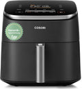 COSORI Heissluftfritteuse, 6 L, Schwarz/Silber, Turboblaze Airfryer mit Keramikbeschichtung, 9-in-1 Heißluftfritteuse
