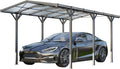 GFP Carports, 05m, Anthrazit, Carport 2, 85x5, Auto Unterstand Aluminium Einzelcarport Schutzdach PKW