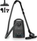 hoogo Staubsauger, 850 W, 74 dB, 3 L, Schwarz, B3+ Graphit mit Flipflop Bodendüse, mit Beutel, Starke Saugleistung