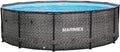 MARIMEX Stahlrahmenpool, 0,99 m, Grau/Blau, Florida Ratan Swimmingpool, Stahlwandpool für Garten ohne Zubehör, 66 x